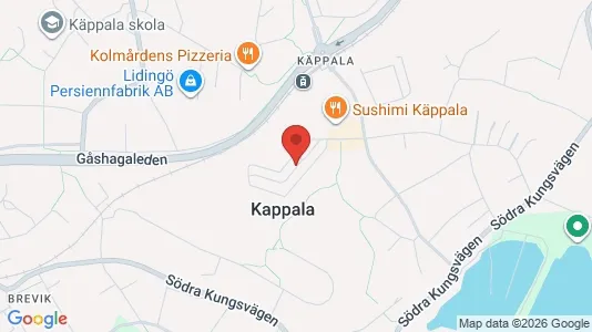 Lägenheter att hyra i Lidingö - kort over placeringen
