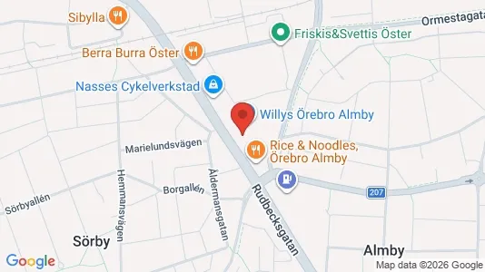 Lägenheter att hyra i Örebro - kort over placeringen
