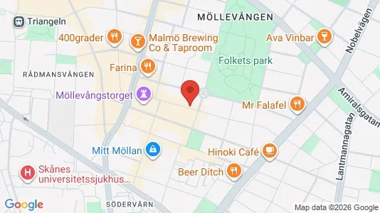 Lägenheter att hyra i Malmö Centrum - kort over placeringen