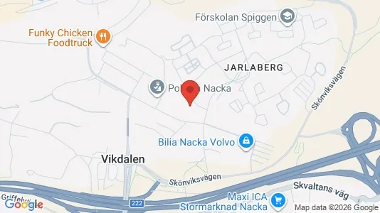 Lägenheter att hyra i Nacka - kort over placeringen