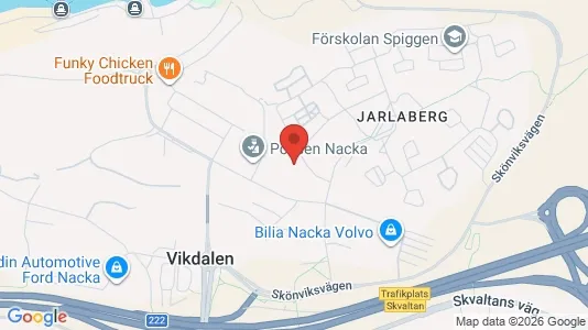 Lägenheter att hyra i Nacka - kort over placeringen
