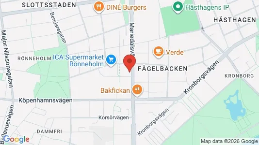 Lägenheter att hyra i Malmö Centrum - kort over placeringen