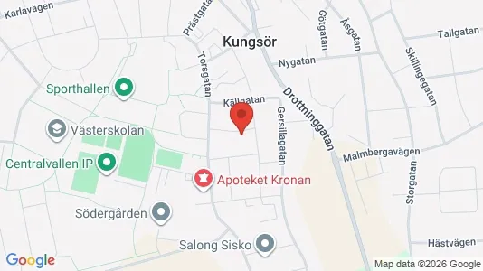 Lägenheter att hyra i Kungsör - kort over placeringen