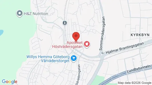 Lägenheter att hyra i Västra hisingen - kort over placeringen