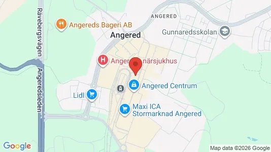 Lägenheter att hyra i Angered - kort over placeringen