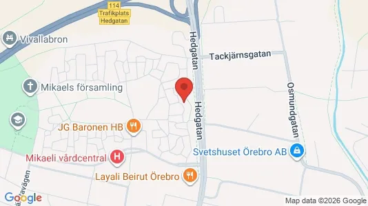 Lägenheter att hyra i Örebro - kort over placeringen