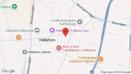 Lägenheter att hyra i Hällefors - kort over placeringen
