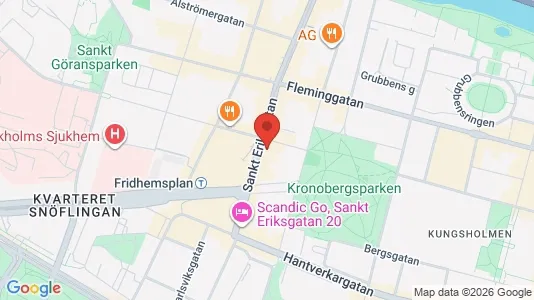 Lägenheter att hyra i Kungsholmen - kort over placeringen