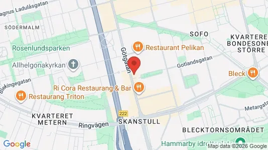 Lägenheter att hyra i Södermalm - kort over placeringen