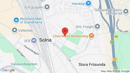 Lägenheter att hyra i Solna - kort over placeringen