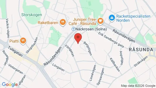 Lägenheter att hyra i Solna - kort over placeringen