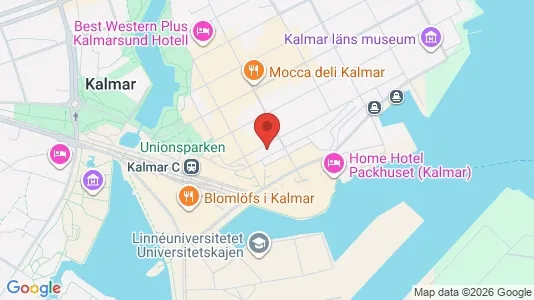 Lägenheter att hyra i Kalmar - kort over placeringen