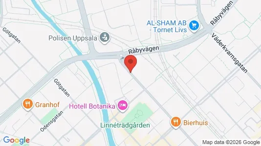 Lägenheter att hyra i Uppsala - kort over placeringen