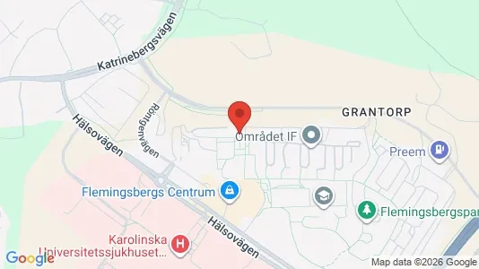 Lägenheter att hyra i Huddinge - kort over placeringen