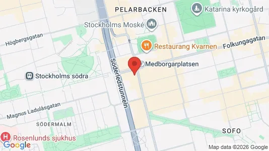 Lägenheter att hyra i Södermalm - kort over placeringen