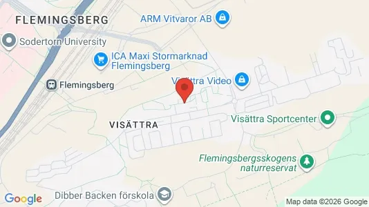 Lägenheter att hyra i Huddinge - kort over placeringen