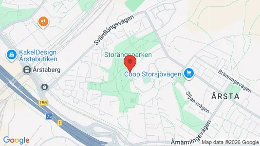 Lägenheter att hyra i Hammarbyhamnen - kort over placeringen