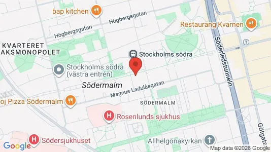 Lägenheter att hyra i Södermalm - kort over placeringen