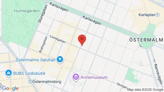 Lägenheter att hyra i Östermalm - kort over placeringen