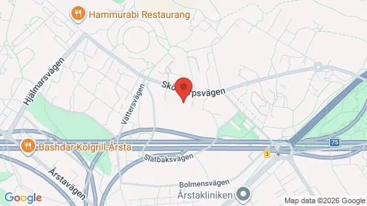 Lägenheter att hyra i Hammarbyhamnen - kort over placeringen