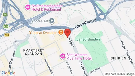Lägenheter att hyra i Vasastan - kort over placeringen