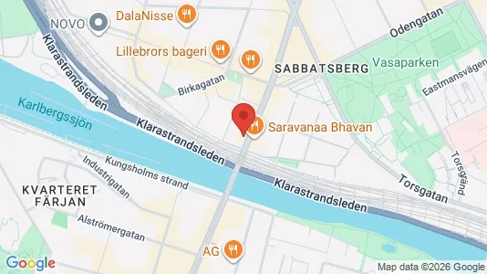 Lägenheter att hyra i Vasastan - kort over placeringen