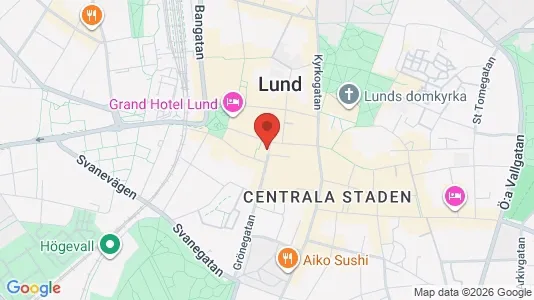 Lägenheter att hyra i Lund - kort over placeringen