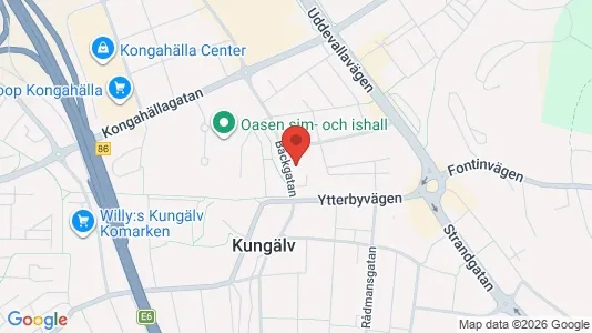 Lägenheter att hyra i Kungälv - kort over placeringen