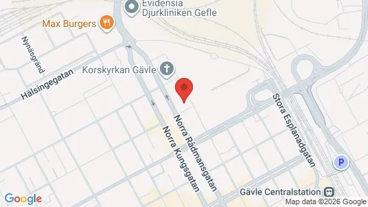 Lägenheter att hyra i Gävle - kort over placeringen