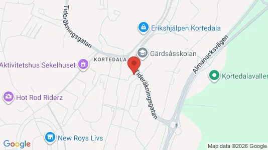 Lägenheter att hyra i Göteborg Östra - kort over placeringen
