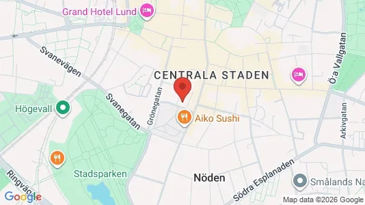 Lägenheter att hyra i Lund - kort over placeringen
