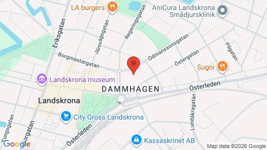 Lägenheter att hyra i Landskrona - kort over placeringen