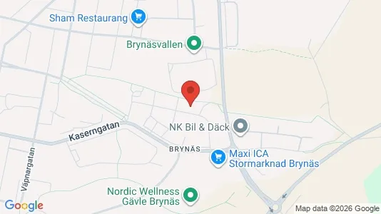 Lägenheter att hyra i Gävle - kort over placeringen