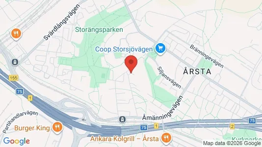 Lägenheter att hyra i Hammarbyhamnen - kort over placeringen