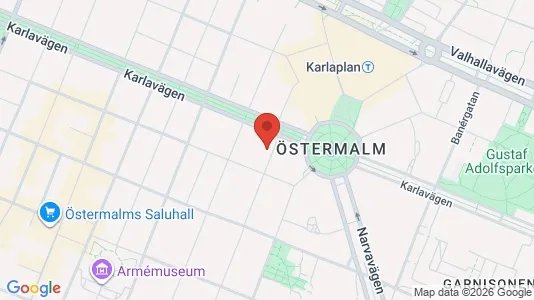 Lägenheter att hyra i Östermalm - kort over placeringen