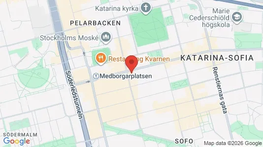 Lägenheter att hyra i Södermalm - kort over placeringen