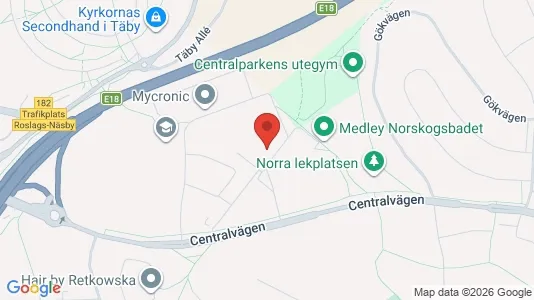 Lägenheter att hyra i Täby - kort over placeringen