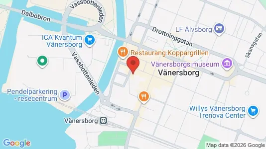 Lägenheter att hyra i Vänersborg - kort over placeringen