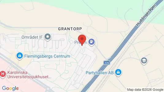 Lägenheter att hyra i Huddinge - kort over placeringen