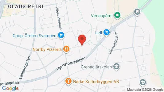 Lägenheter att hyra i Örebro - kort over placeringen