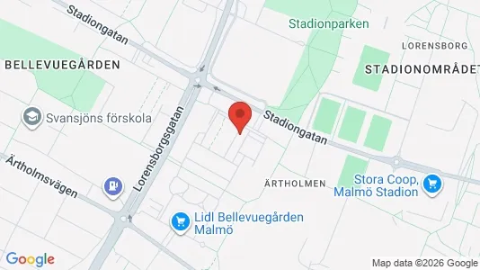 Lägenheter att hyra i Malmö Centrum - kort over placeringen