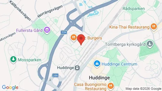 Lägenheter att hyra i Huddinge - kort over placeringen