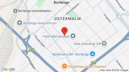 Lägenheter att hyra i Borlänge - kort over placeringen