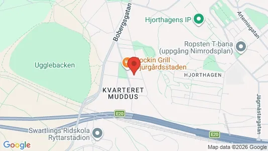 Lägenheter att hyra i Gärdet/Djurgården - kort over placeringen