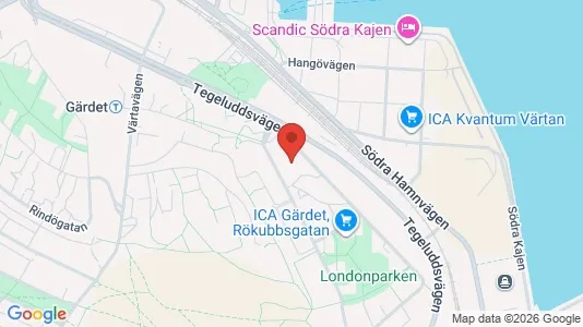 Lägenheter att hyra i Gärdet/Djurgården - kort over placeringen