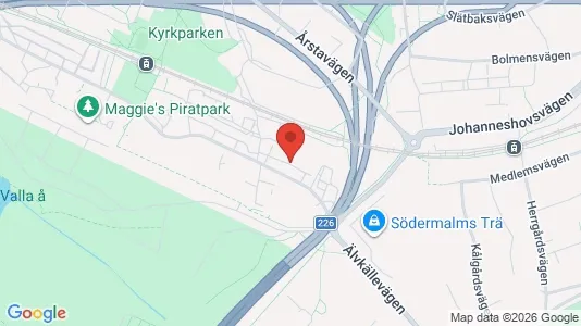 Lägenheter att hyra i Hammarbyhamnen - kort over placeringen