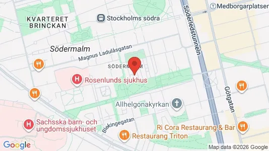 Lägenheter att hyra i Södermalm - kort over placeringen