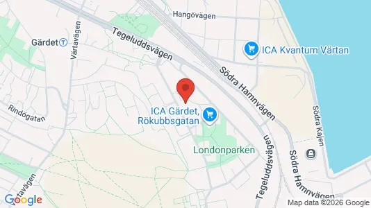 Lägenheter att hyra i Gärdet/Djurgården - kort over placeringen
