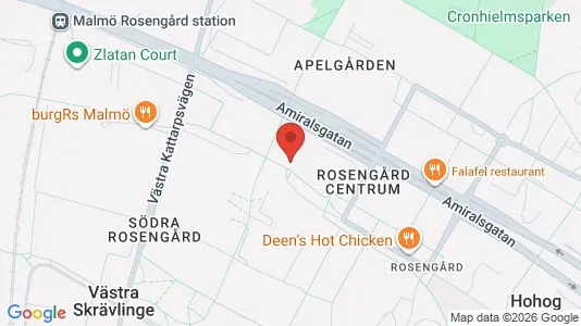 Lägenheter att hyra i Rosengård - kort over placeringen