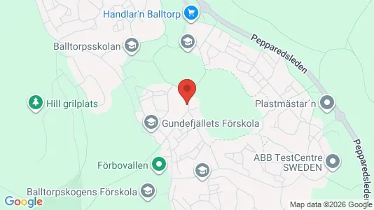 Lägenheter att hyra i Mölndal - kort over placeringen